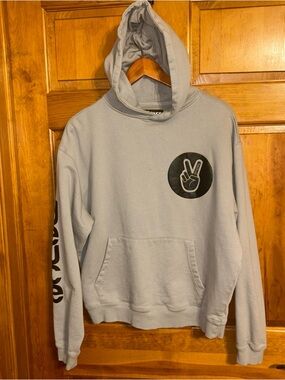 Duce Athletic Gray Hoodie Puff ✌️& Embroidered Wording on Back Pouch Pocket Sz M